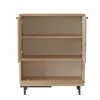 Meuble de rangement bureau 3 portes décor bois JENA