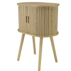 Meuble de rangement ovale en bois couleur naturelle CASTILLE