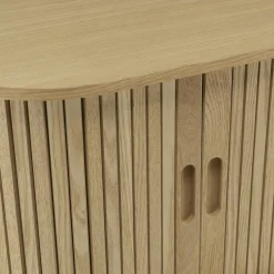 Meuble de rangement ovale en bois couleur naturelle CASTILLE