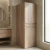 Meuble lave-linge sèche-linge décor chêne 4 portes IVA