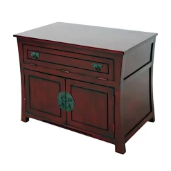 Meuble tv asiatique chinois hévéa 93cm MAORI