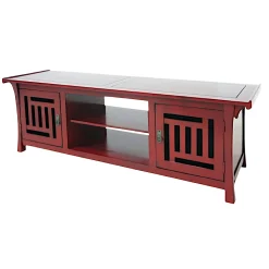 Meuble TV asiatique japonais hévéa 180cm MAORI