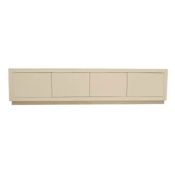 Meuble TV avec rangement bois sable 200 cm MONTARO
