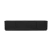 Meuble TV avec rangement bois noir 200 cm MONTARO
