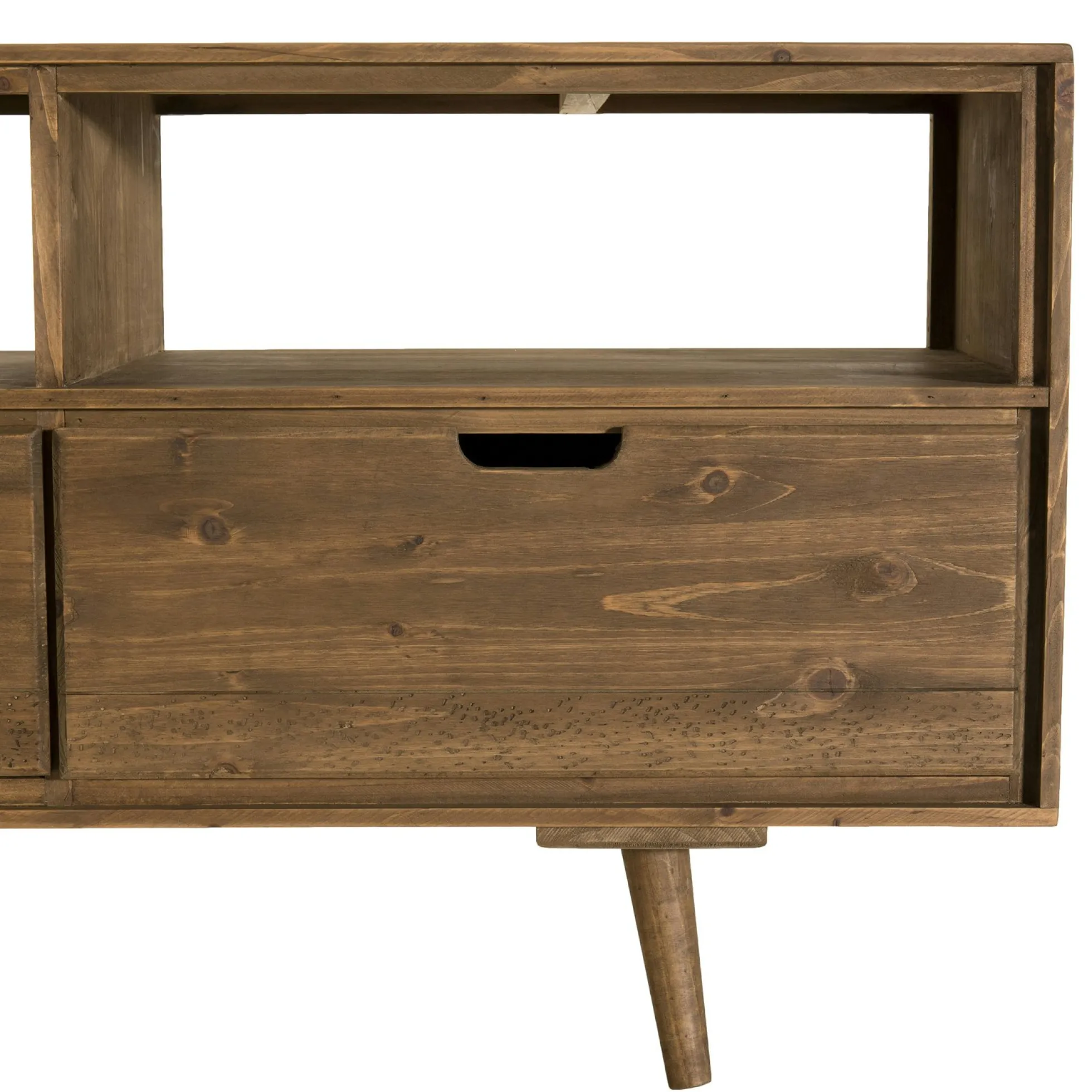 Meuble tv avec rangement en bois de sapin LIMA