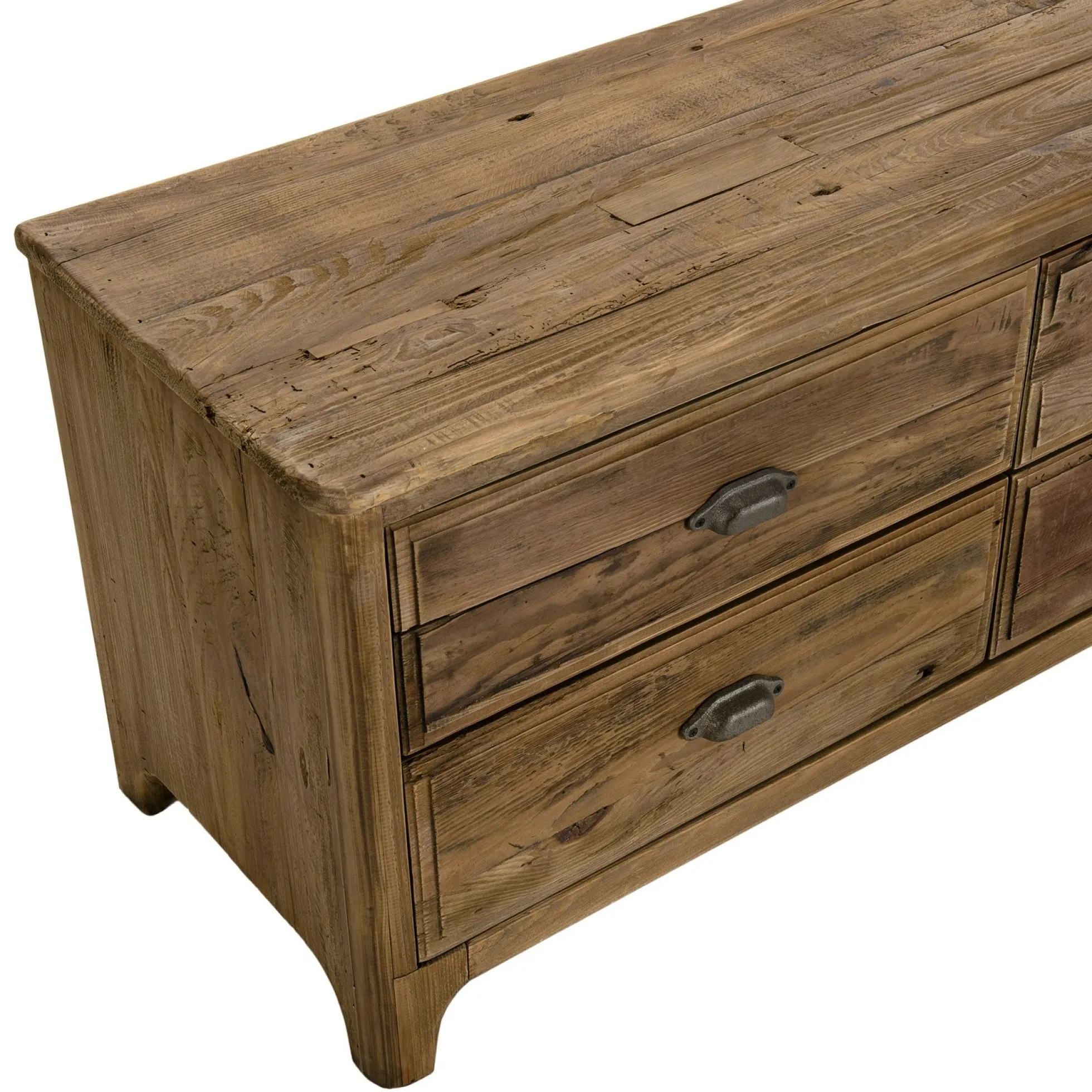 Meuble tv avec rangement en bois de pin recyclé DENVER