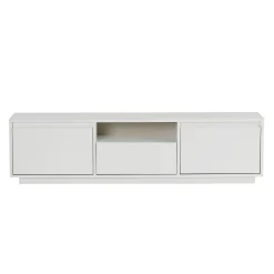 Meuble TV blanc 3 portes abattantes MARFA