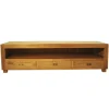 Meuble TV bois de teck 3 tiroirs BISHO