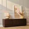 Meuble TV bois foncé 3 portes MONTARO