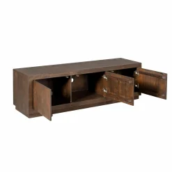 Meuble TV bois foncé 3 portes MONTARO