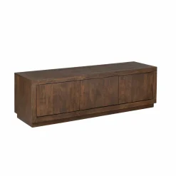 Meuble TV bois foncé 3 portes MONTARO