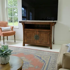 Meuble TV bois massif style colonial MAORI