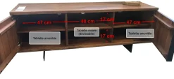 Meuble TV bois 2 portes 150 cm OKA