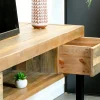 Meuble TV bois recyclé double plateau BRISBANE