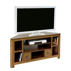 Meuble TV d'angle bois massif HELENA