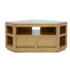 Meuble TV d'angle hévéa 120CM OLGA