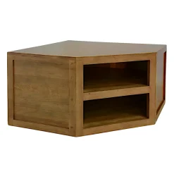 Meuble TV d'angle hévéa 76CM OLGA