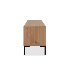 Meuble TV décor bois 2 portes 2 niches KARVI