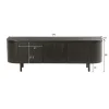 Meuble TV design en chêne brun 3 portes LOREN
