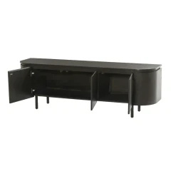 Meuble TV design en chêne brun 3 portes LOREN