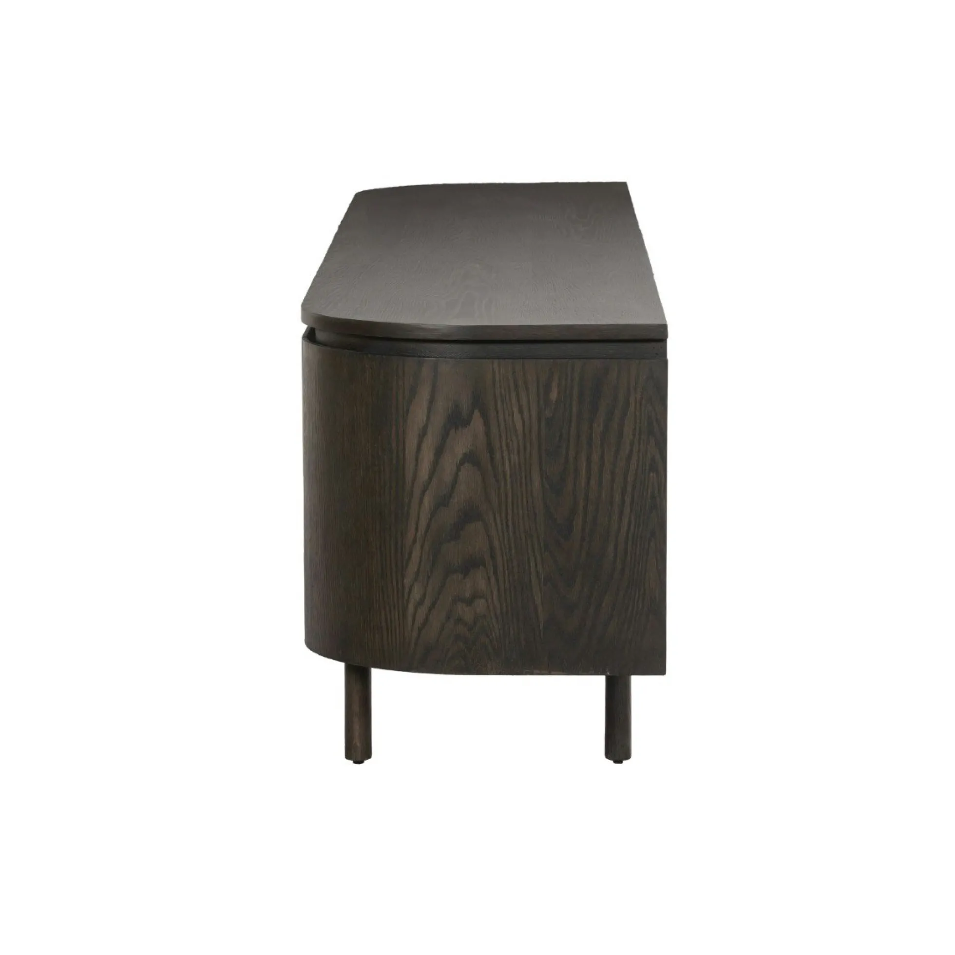 Meuble TV design en chêne brun 3 portes LOREN