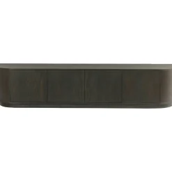 Meuble TV design en chêne brun 4 portes 220 cm LOREN
