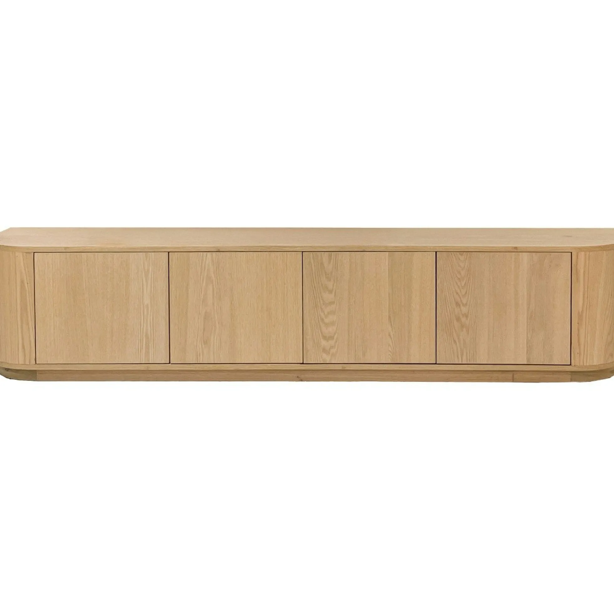 Meuble TV design en chêne clair 4 portes LOREN