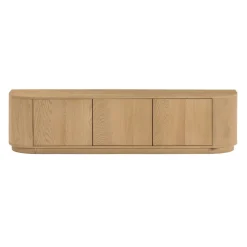 Meuble TV design en chêne clair 3 portes LOREN