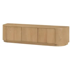 Meuble TV design en chêne clair 3 portes LOREN