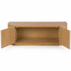 Meuble TV design en chêne clair 2 portes LOREN