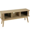 Meuble TV en bois couleur naturelle CASTILLE