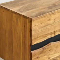 Meuble TV en bois d'acacia 2 portes CANYON