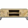 Meuble TV en bois de manguier 2 portes BRIX