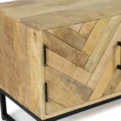 Meuble TV en bois de manguier 2 portes BRIX