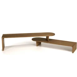 Meuble TV extensible et modulable en teck recyclé SWING
