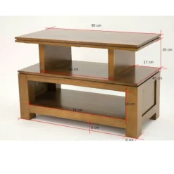 Meuble TV hévéa 90cm HELENA