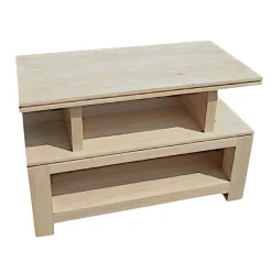Meuble TV hévéa 90cm HELENA