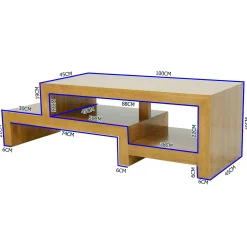 Meuble TV hévéa 130cm OLGA