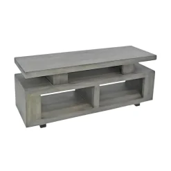 Meuble TV hévéa 2 niches 120cm HELENA