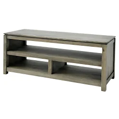 Meuble TV Hévéa 3 niches - dont 1 grande - 120x45x48,6cm HELENA