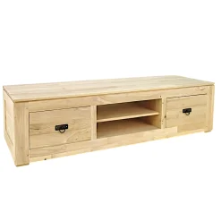Meuble TV hévéa 150x40cm HELENA