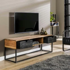 Meuble tv industriel tiroirs métal BUNBURY