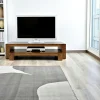 Meuble TV 2 élèments hévéa OLGA 140cm