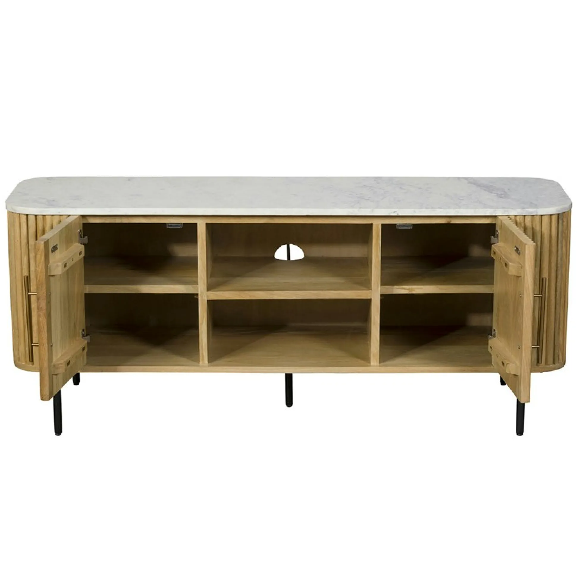 Meuble tv marbre et bois MASSA