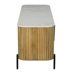 Meuble tv marbre et bois MASSA