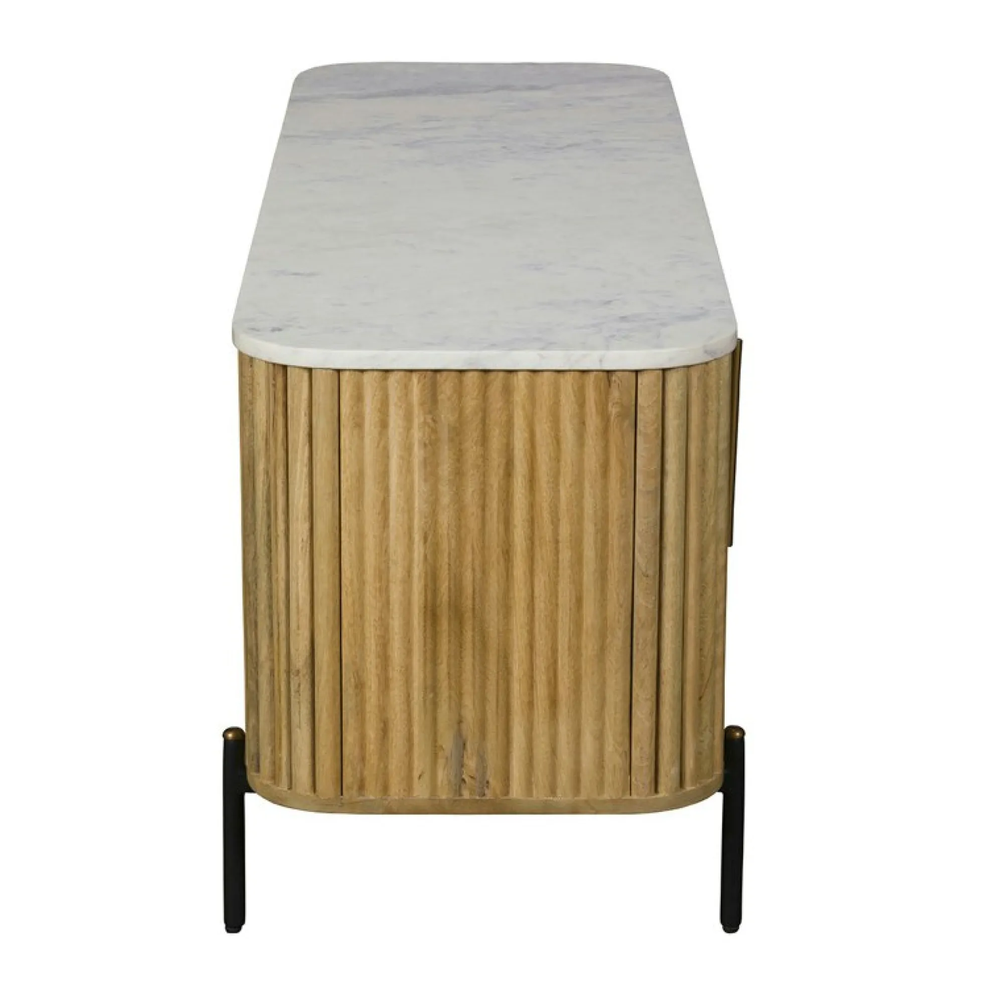 Meuble tv marbre et bois MASSA