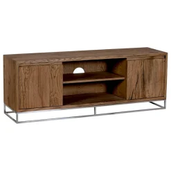 Meuble TV moderne chêne acier 150 cm RIVERSIDE
