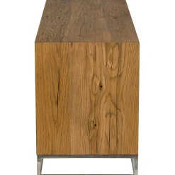 Meuble TV moderne chêne acier 120 cm RIVERSIDE