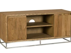 Meuble TV moderne chêne acier 120 cm RIVERSIDE