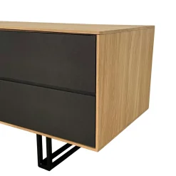 Meuble tv moderne en chêne blanc ZONZA